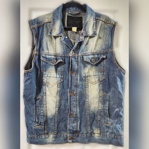 Denim Jean Jacket Vest XL